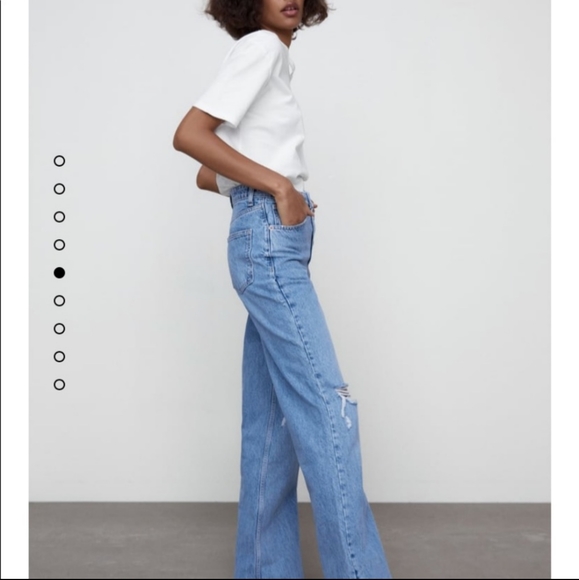 Zara Full Length Wide Leg Jeans Size 10 - Picture 7 of 15